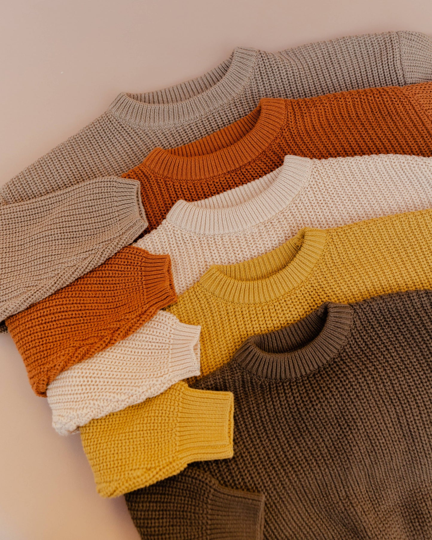 Chunky Knitted Sweater: Taupe