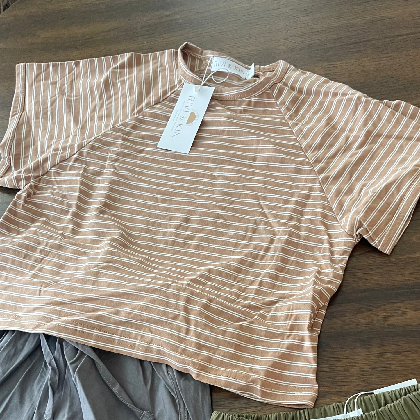 Drift Oversized Tee: Light Brown