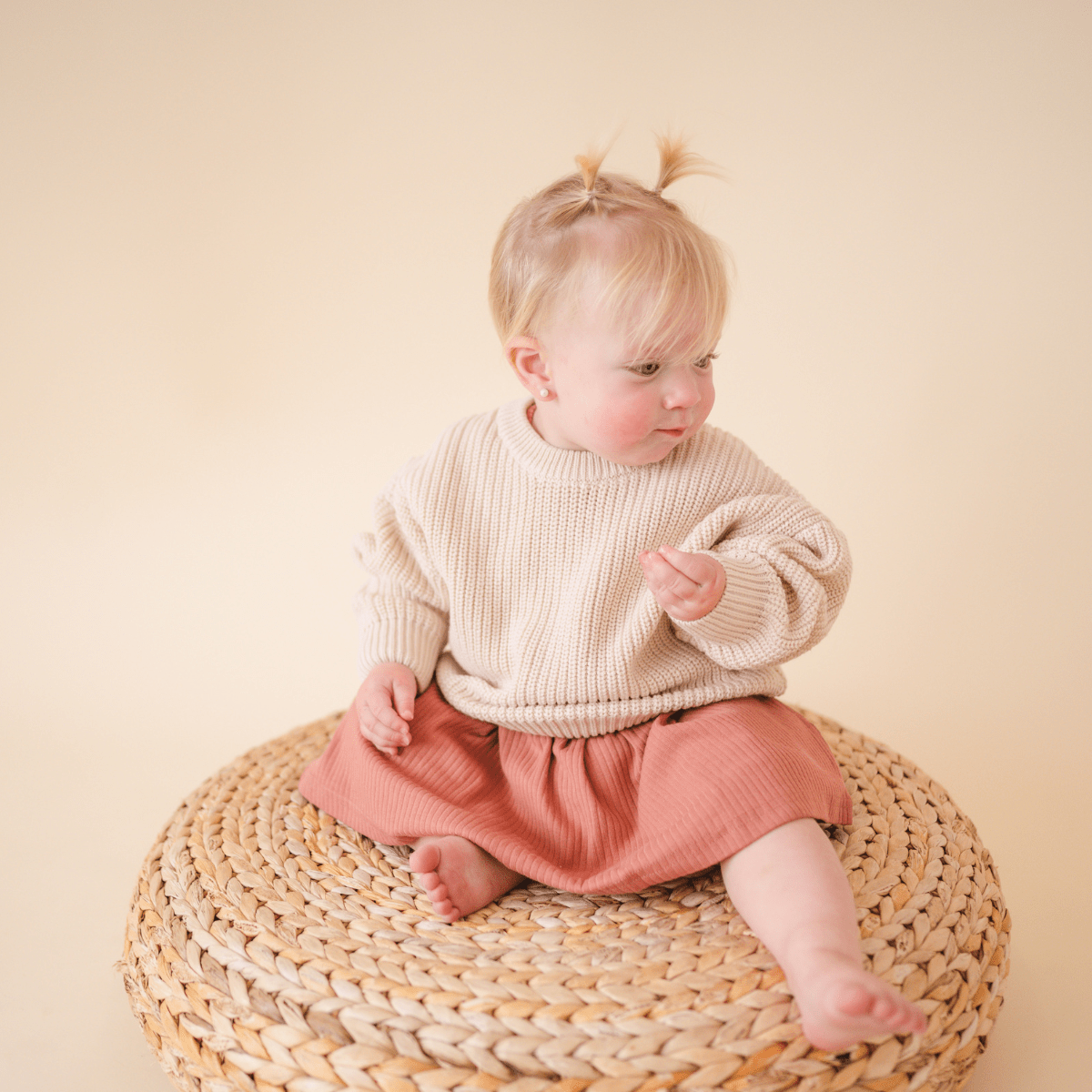 Chunky Knit Oversized Sweater: Vanilla (Estimated Shipped Date Oct. 3rd)