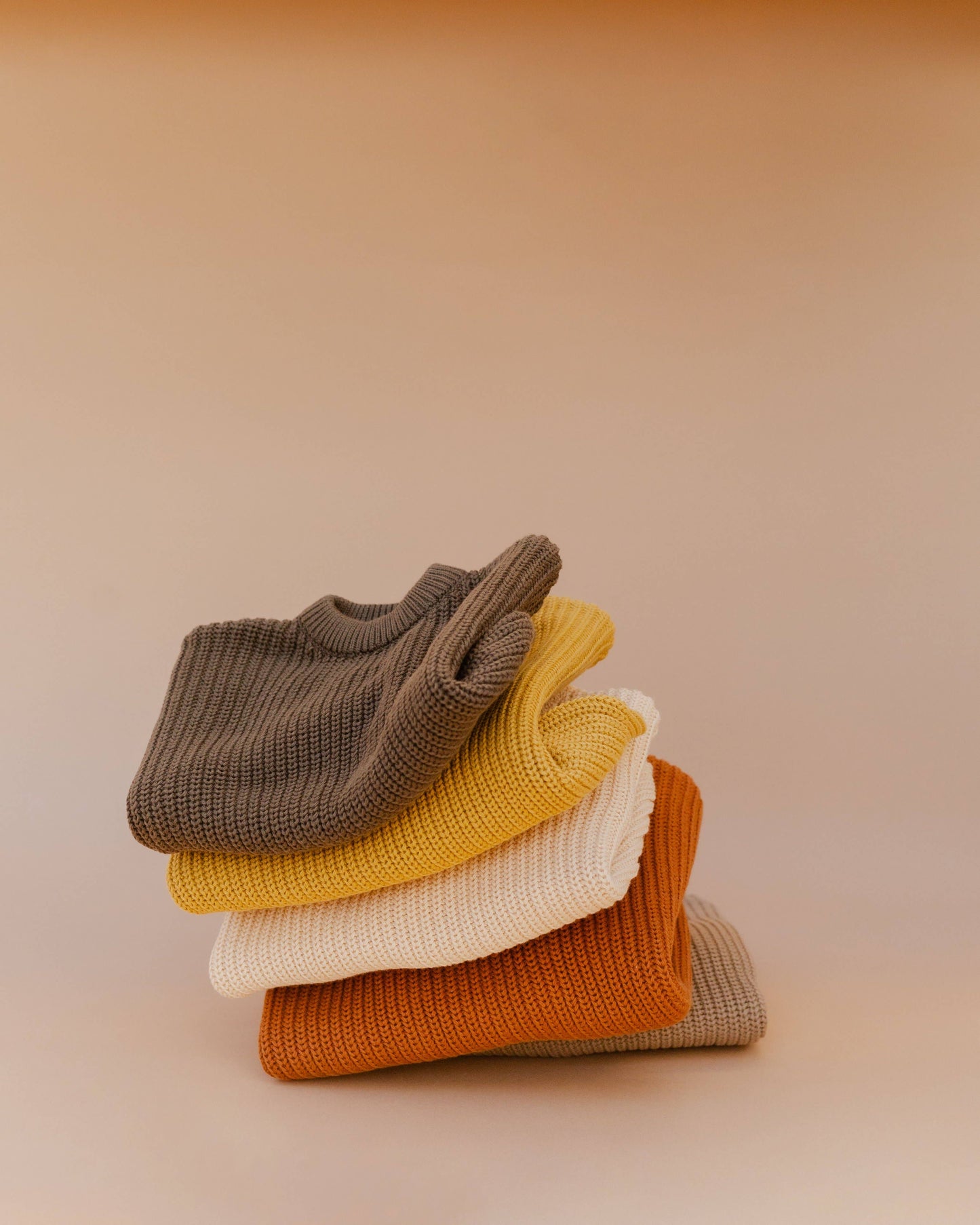 Chunky Knitted Sweater: Taupe