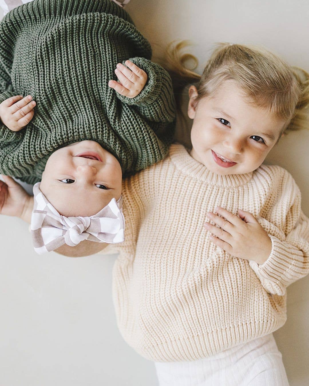 Checkered Headband | Latte: One Size