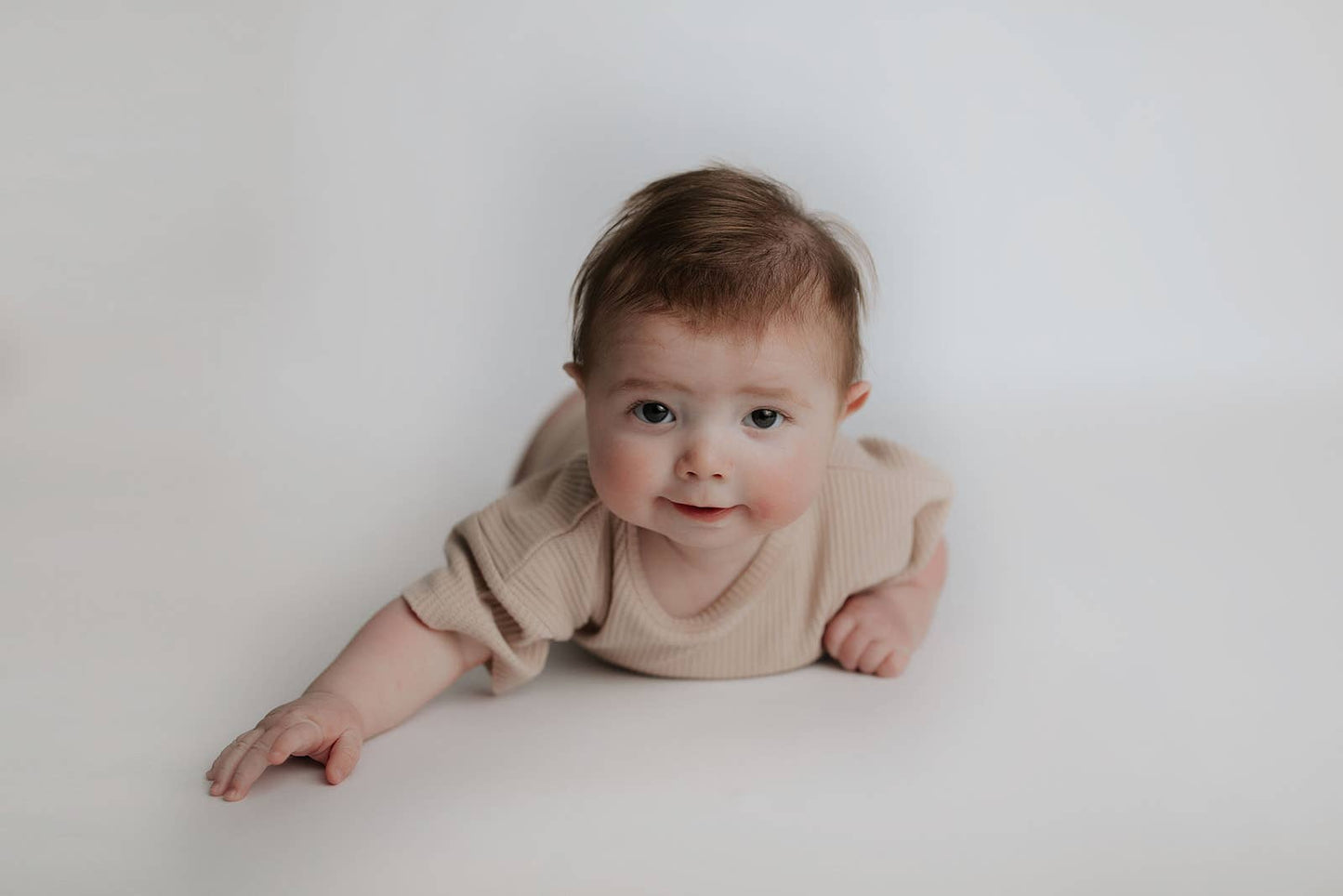 Tan Summer Waffle Toddler Top & Bottom Set: No Bow