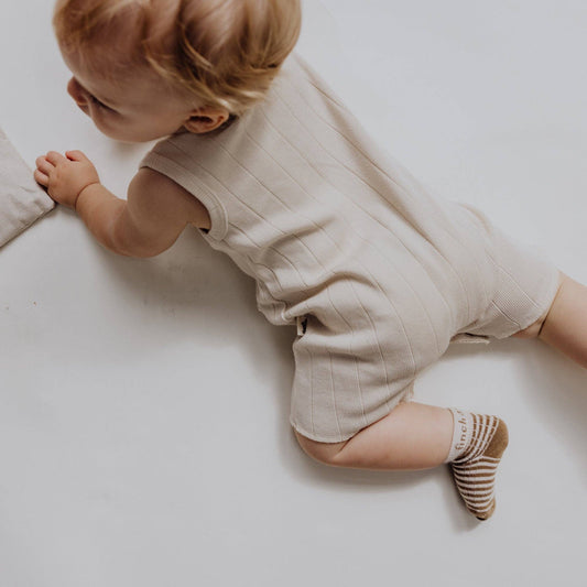 Rib Baby Romper | Bone
