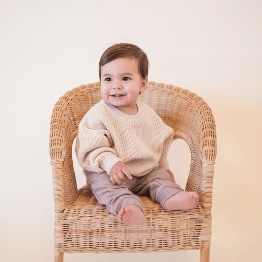 Chunky Knit Oversized Sweater: Vanilla (Estimated Shipped Date Oct. 3rd)