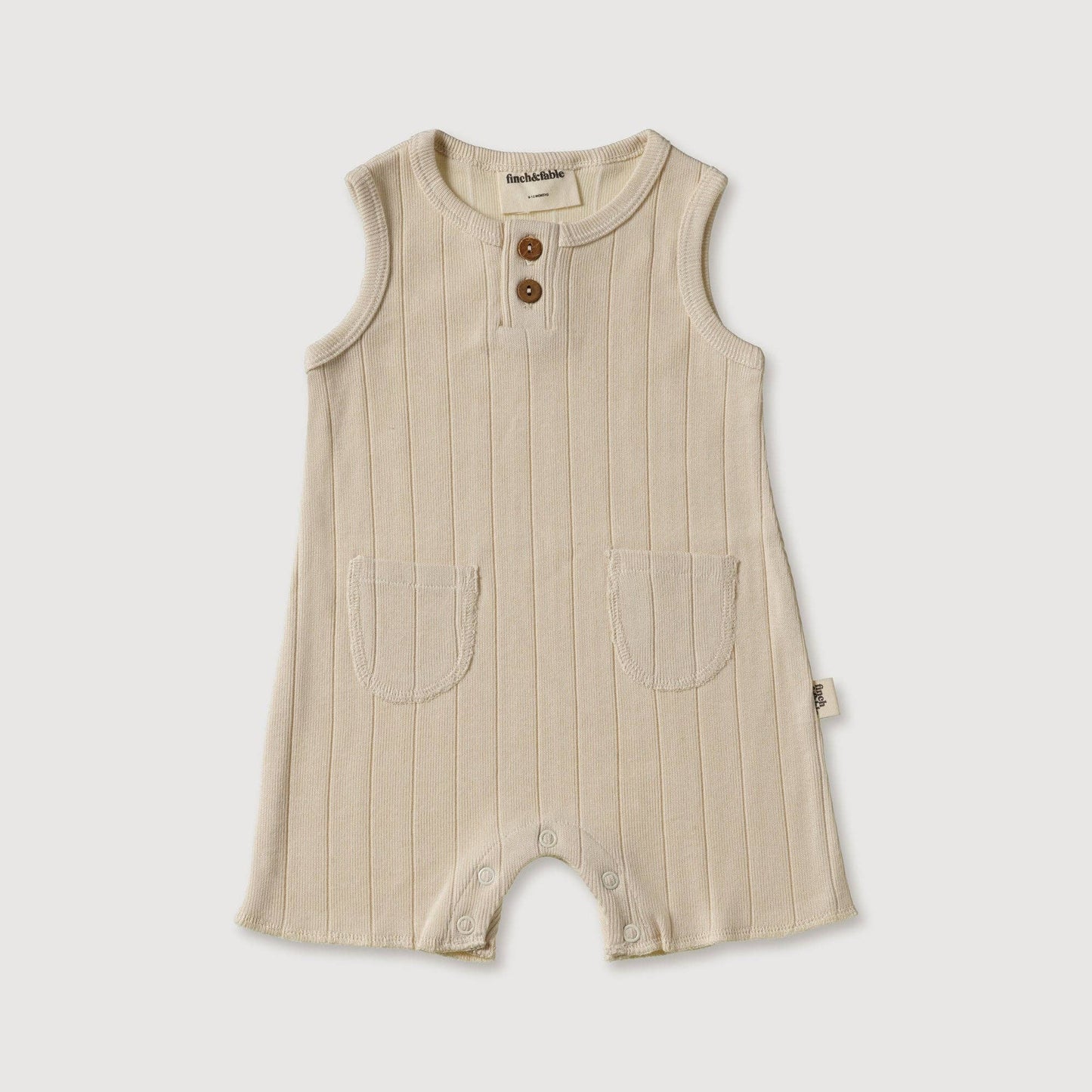 Rib Baby Romper | Bone