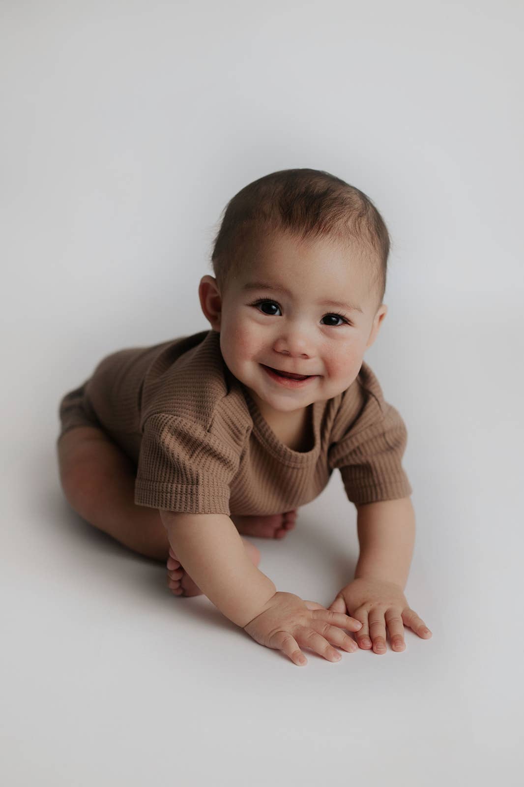 Cocoa Sands Neutral Summer Waffle Toddler Top & Bottom Set: No Bow