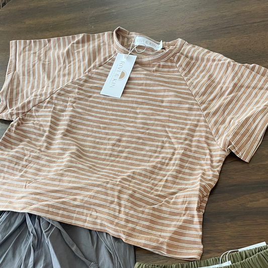 Drift Oversized Tee: Light Brown