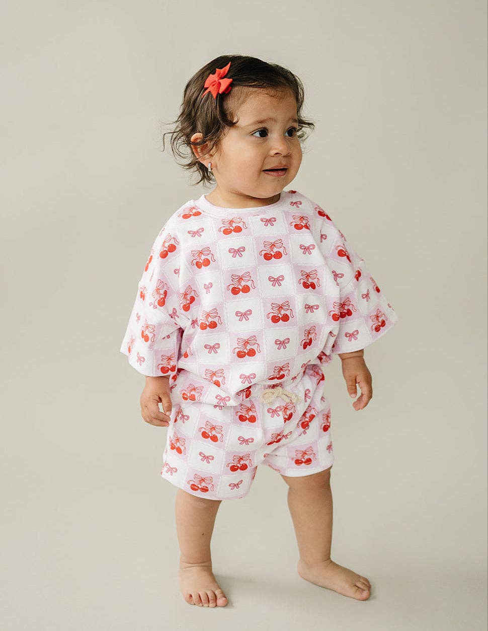 Baby & Kids' Shorts Set | Checkered Cherry